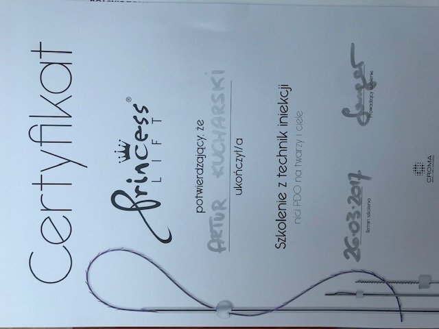 Certyfikat Artur Kucharski